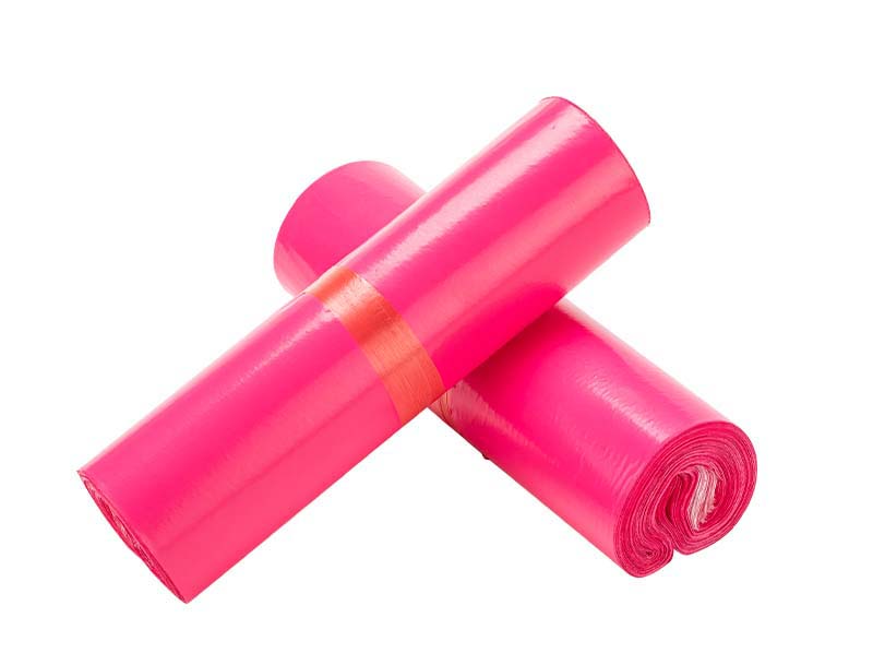 五莲玫红色快递袋-02